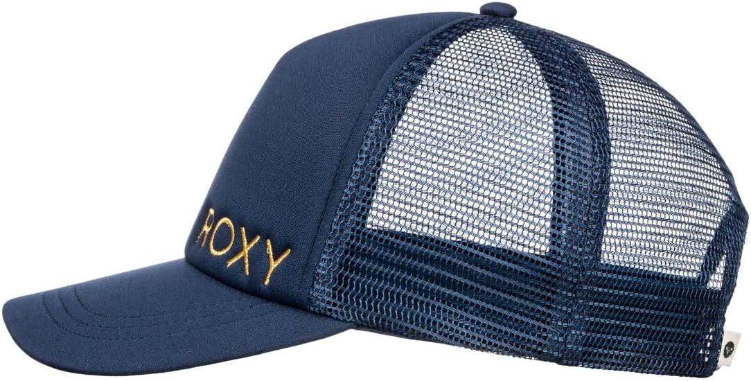 Roxy Women's Finishline Trucker Hat – 100% Cotton Adjustable Cap with Mesh Back, Lightweight and Breathable Style for Travel