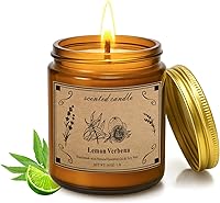 Vista 7 de Velas perfumadas, vela perfumada en tarro grande de 16 onzas, vela de cera de soja rosa con 100 horas de tiempo de combustión, vela de aromaterapia