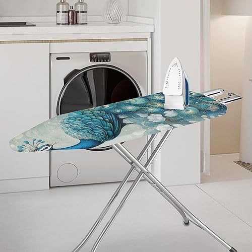 Miniatura 7 de Funda para tabla de planchar y almohadilla extra gruesa, antiadherente, resistente a las manchas y a las manchas, bordes elásticos con espuma