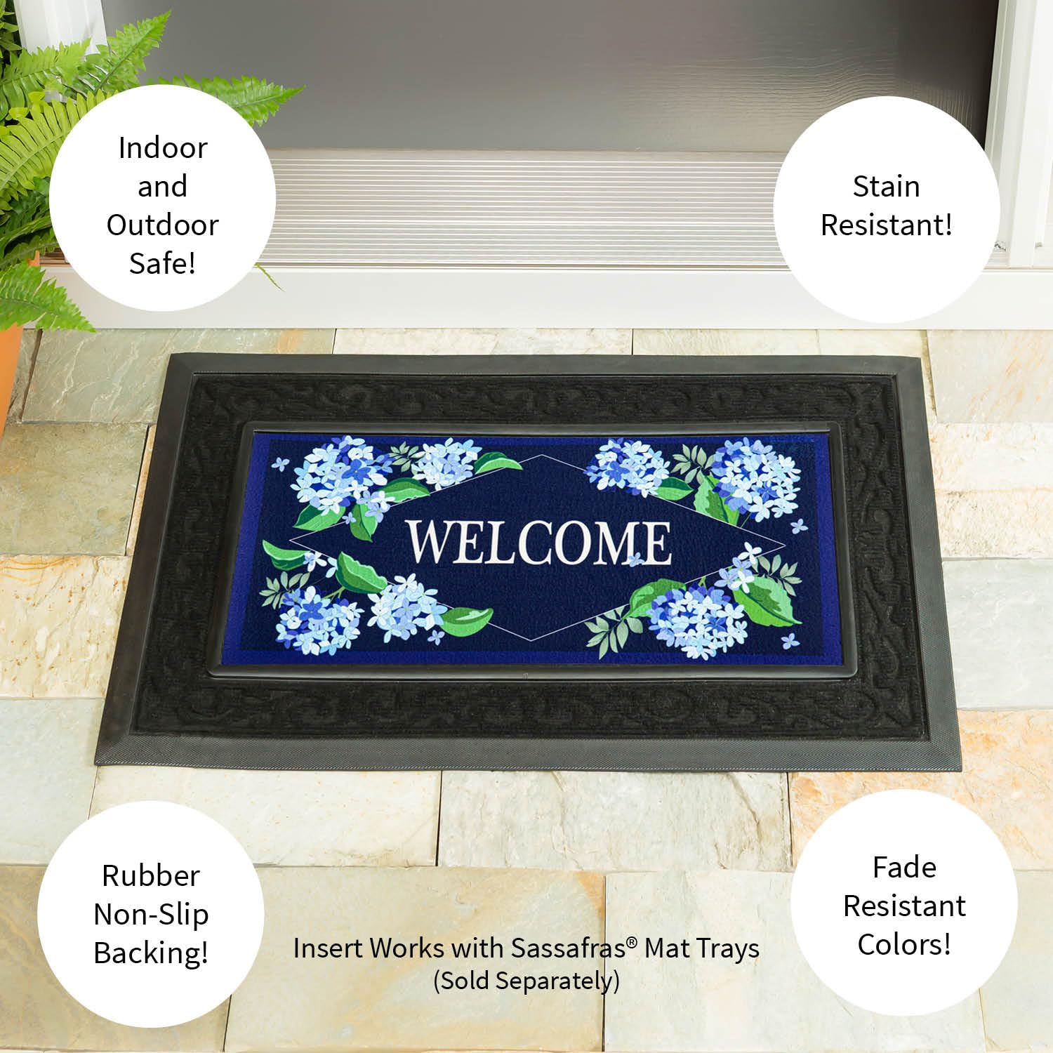 Amazon.com: Evergreen Flag Hydrangea Welcome Sassafras Switch Mat