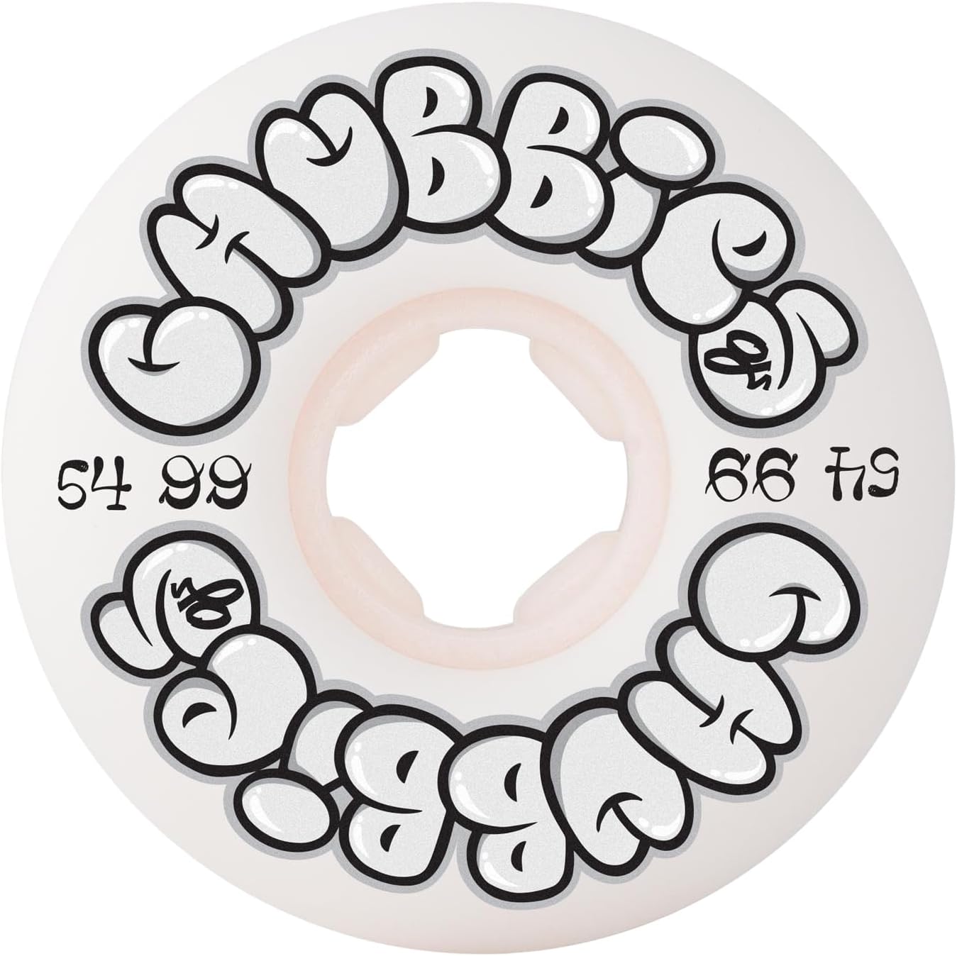 OJ 54mm Throw Ups Chubbies White 99a Skateboard Wheels