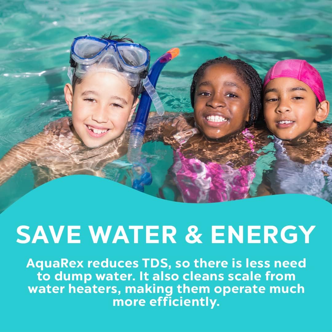 Aqua-Rex Physical Water Conditioner for Pool and Spa, Removes Calcium Scale from Tiles and Salt Cells. Reduces Phosphates