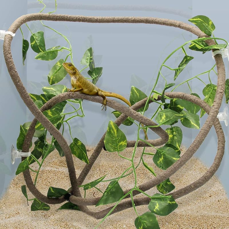 Plantas artificiais para terrário Coolrunner com cipós flexíveis e folhas verdes, 4,5 m