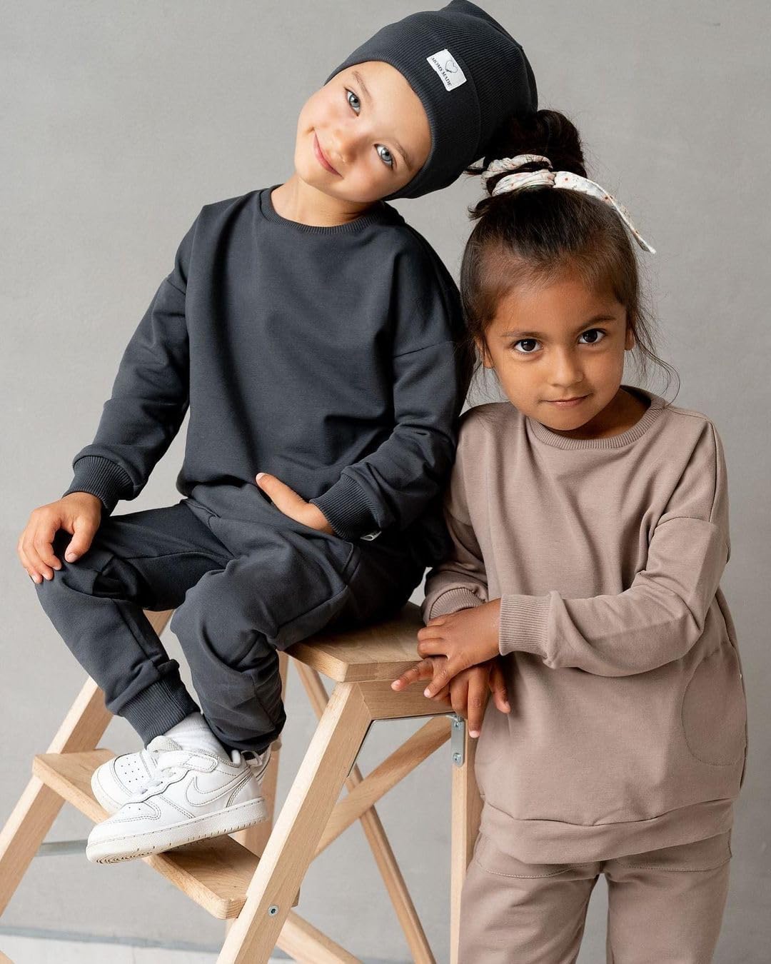 MAYUMMPY Baby Boys Girl Solid Color Outfit Sweatsuit Crewneck Sweatshirt Sweatpants Pants Set Fall Winter Clothes - Image 8