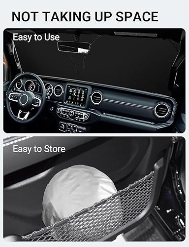 Vista 206 de Proadsy Parasol para parabrisas para BMW X1 F48 2016-2022 de 4 capas plegable, protector de parasol frontal que bloquea los rayos UV y mantiene