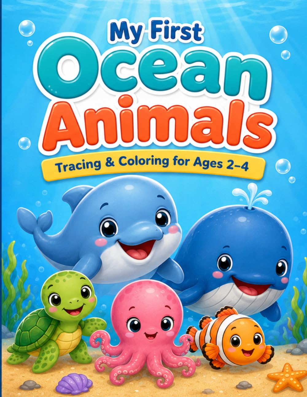 My First Ocean Animals: Tracing & Coloring for Ages 2–4 (My First Animals Series)