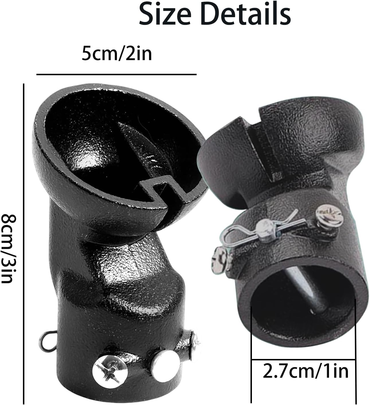 Ceilings Fan Mount Adapter Sloped Ceiling Adapter for Ceilings up to 45 Degrees Cast Aluminum Vaulted Ceilings Fan Mount Adapter Compatible with 1 inch O D Downrods in Black