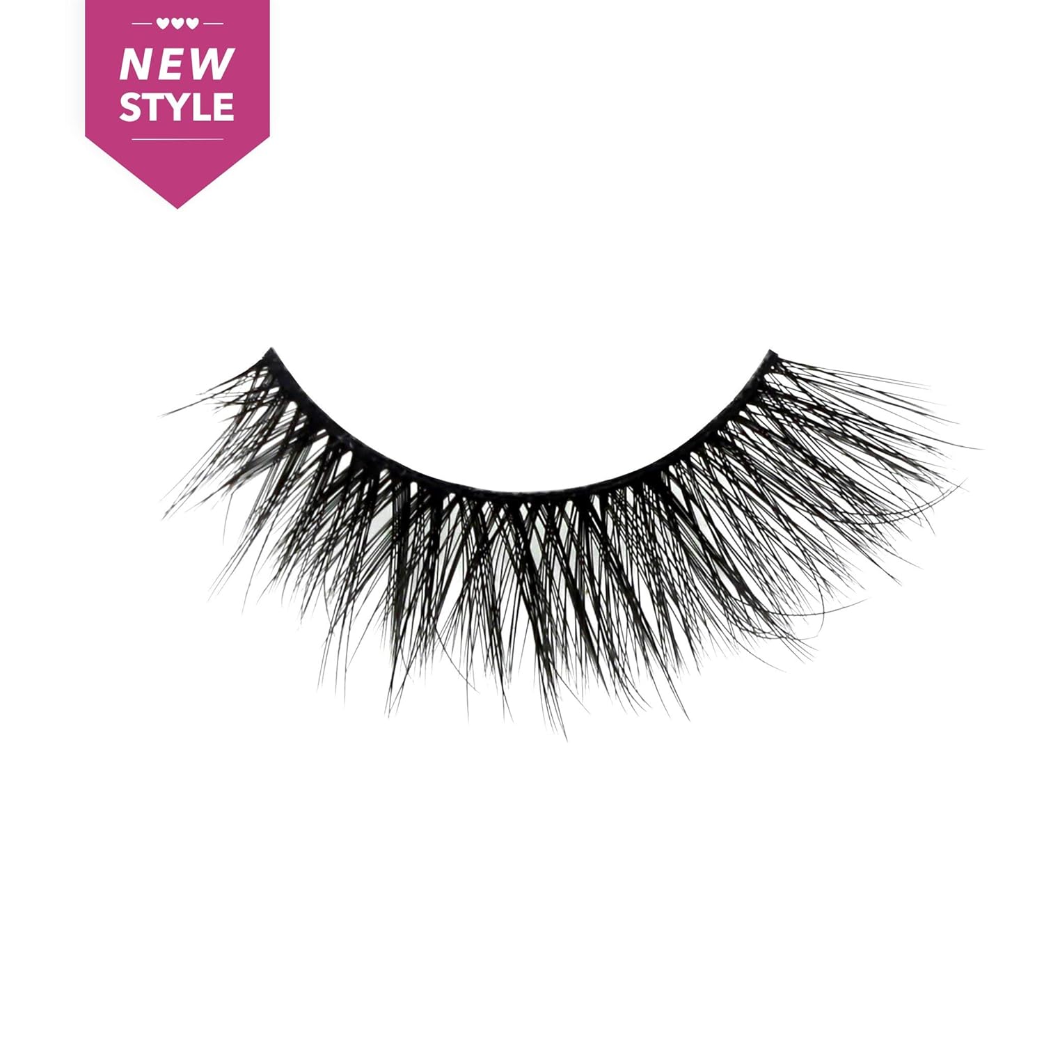 Amorus 3D Hand made Faux Mink Black Lashes #39 Nature fluffy light Reusable (12 PACK)