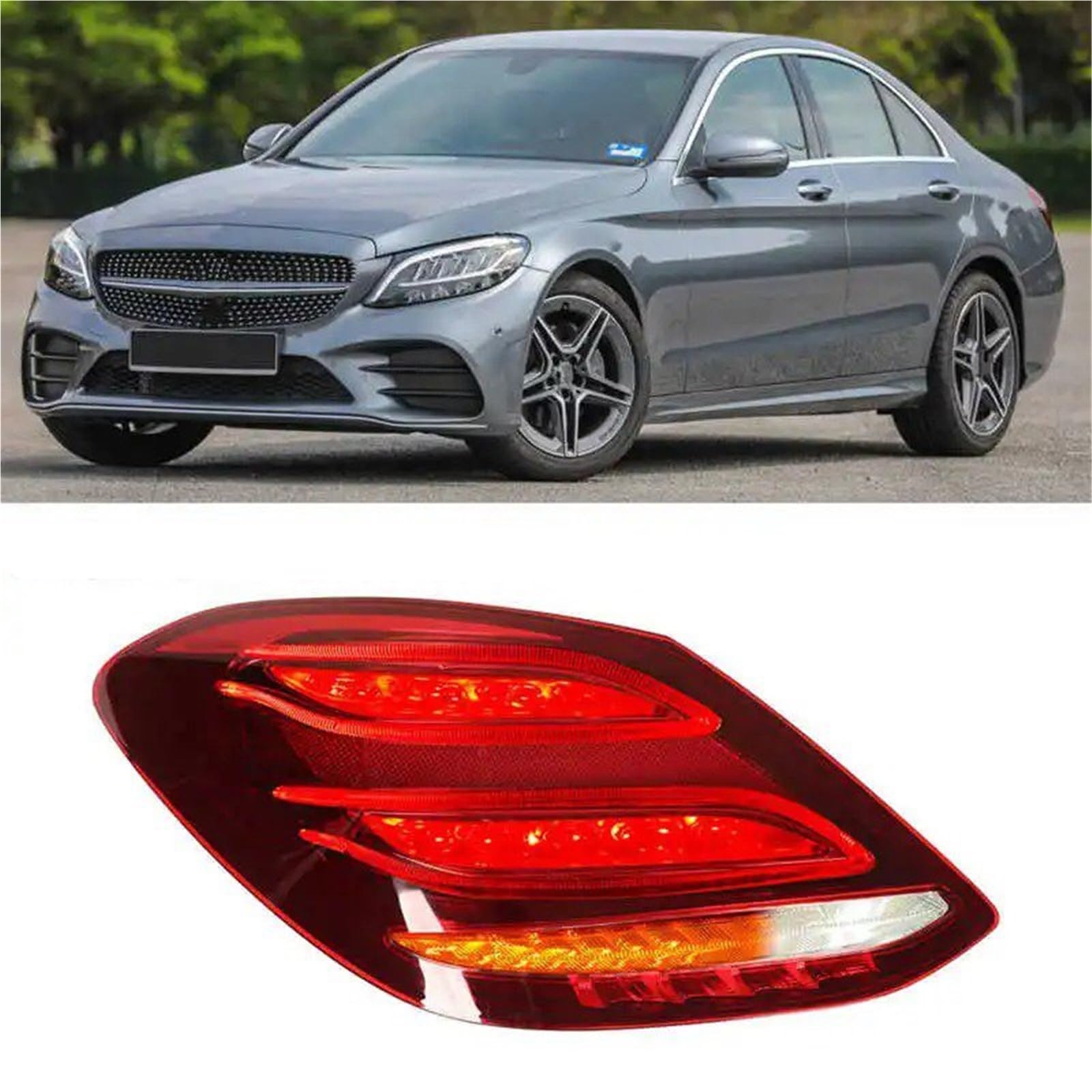 Luz Trasera Para Benz Clase C W205 Sedán Pre Facelift 2015 2016 2017 2018 Luces Traseras LED Izquierda Derecha 059060357 059060457