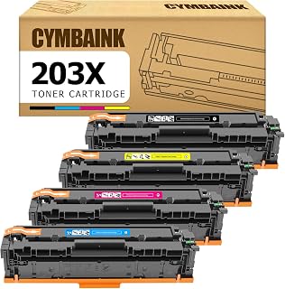 CYMBAINK Toner Compatible for HP 203X 203A CF540X CF540A Toner Cartridges for Color Laserjet Pro MFP M281fdw M281fdn M254dw M280nw M254nw M254dn M281cdw (Black Cyan Magenta Yellow, 4-Pack)