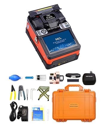 Fusion Fiber Splicer A-81S Automatic Focus FTTH Fiber Optical Fusion Splicer Kit Screen Fusion Splicer Machine Automatic FTTH Fiber Optical Welding Splicing 9S Heating 26S