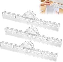 3 Magnetic Plastic Folders, 20 x 2.5 cm Folder Binder Clips, Transparent Binder Clips for Office Binding for Office, for School, Work, Office and Home