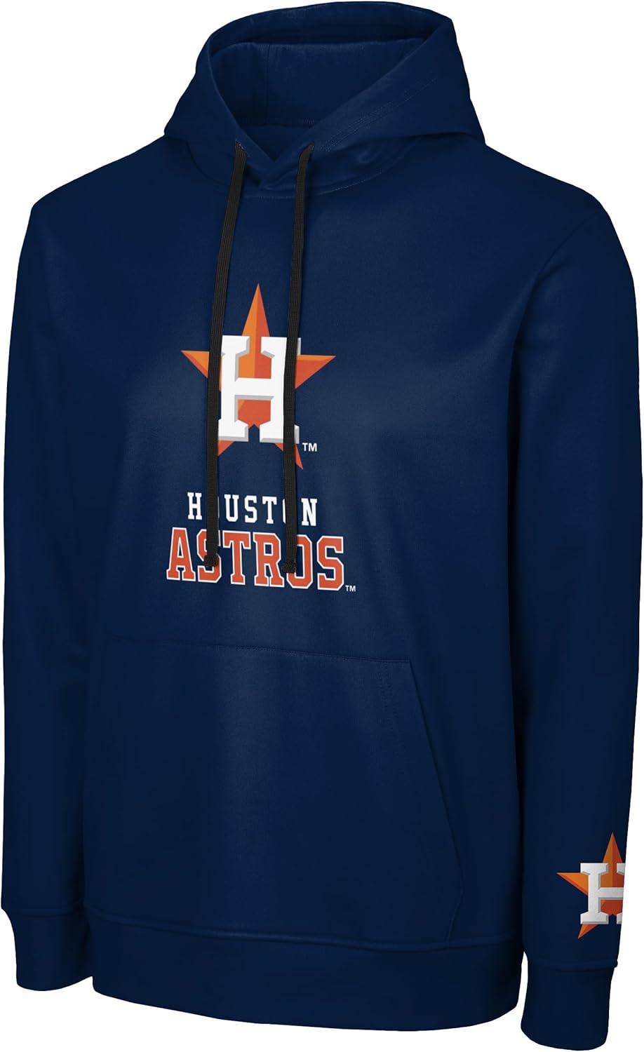 FOCO MLB Men's Official Primary Logo Wordmark Performance Pullover Hoodie Sweatshirt