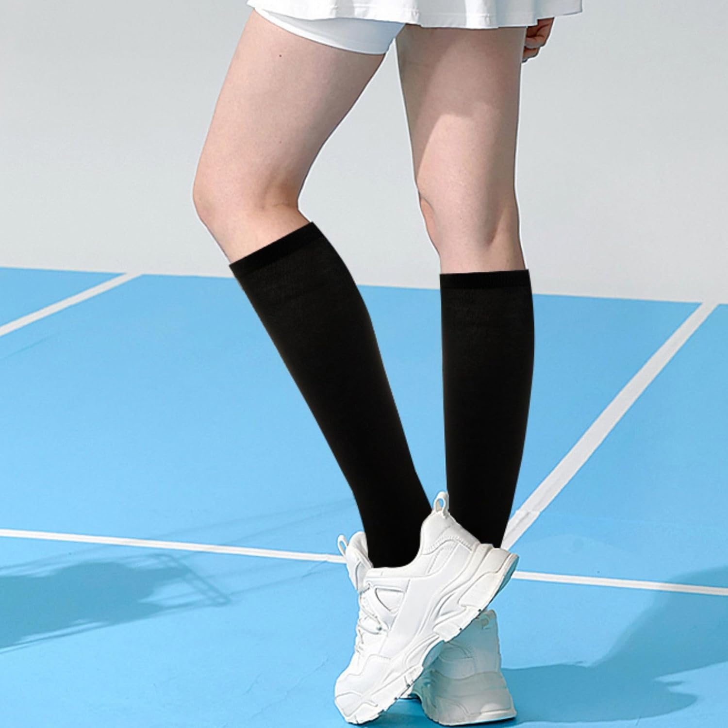 Knee High Socks for Women, Long Tall Knee Tube Socks - Image 2