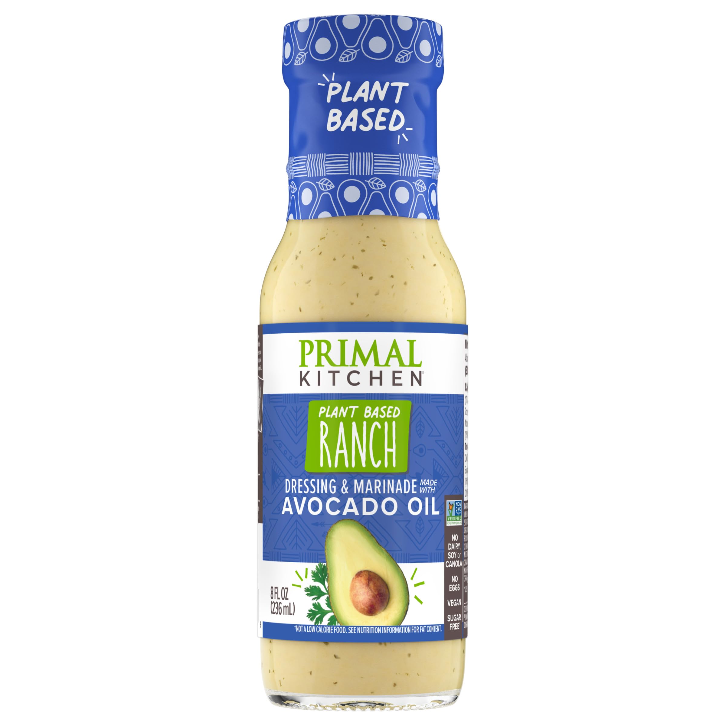 Gluten Free Avocado Oil Dressing & Marinade Vegan Ranch - 8 fl. oz.