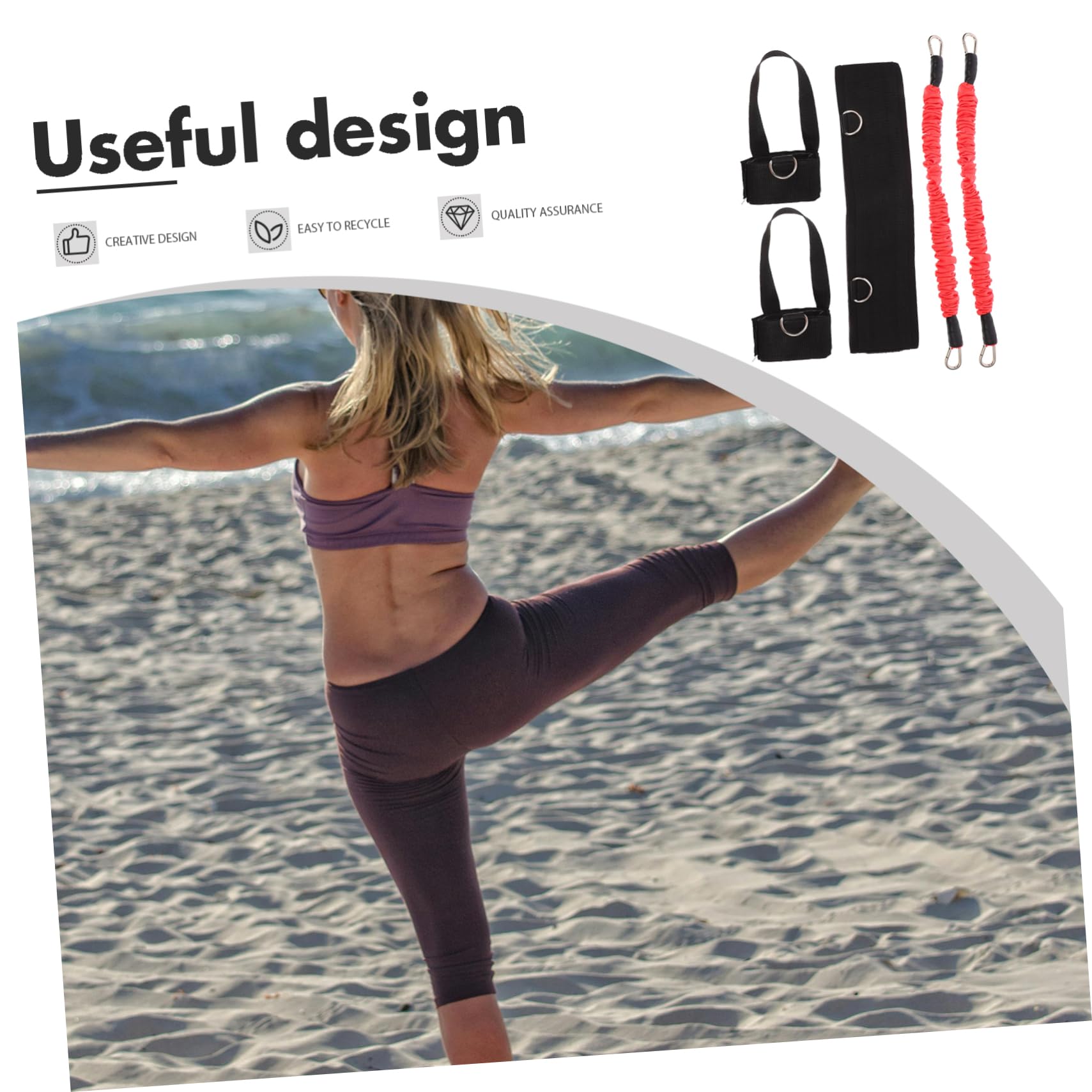 Fasce Resistenza per Caviglie Neoprene e Rigenerata Allenamento Indoor per Gambe e Salto Kit Portatile per