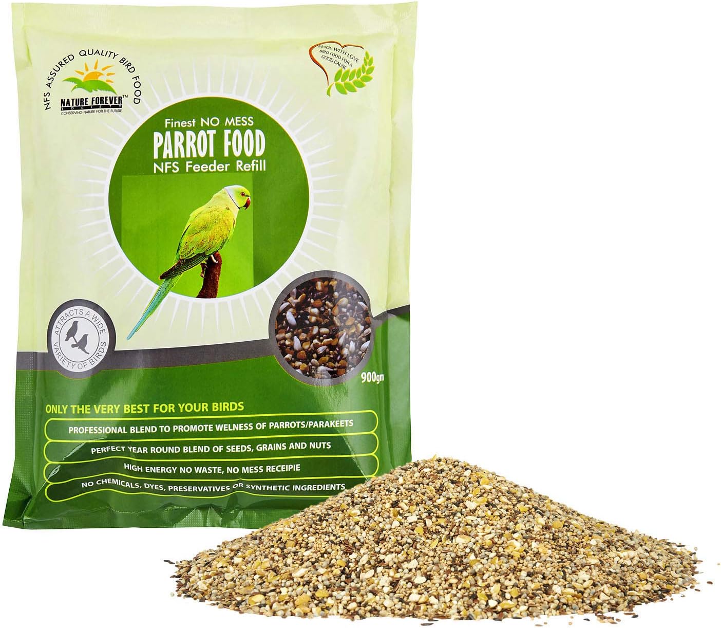 Parrot Food Seeds For All Life Stages Birds Only, 900 g