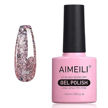 AIMEILI HEMA Free Gel Nail Polish, TPO Free, Soak Off U V Nail Art Glossy Long Lasting for Salon DIY Home - 639 10ml