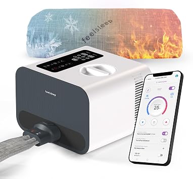 HuBDIC Feelsleep Electric Water Cooling and Heating Mattress Topper Smart App-Controlled Bed Temperature System 65115F, Cool Sleep Pad for Hot Sleepers & Night Sweats, 40" x 76" Twin Size