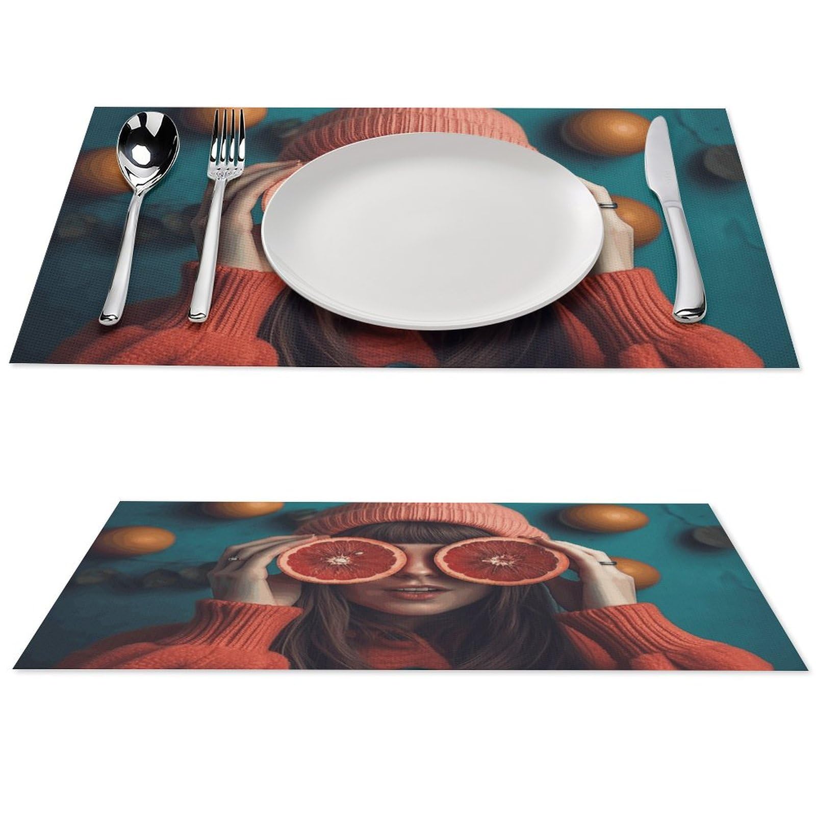 Set de table lot de 6 résistant à la chaleur et lavable en PVC antidérapant pour table cuisine