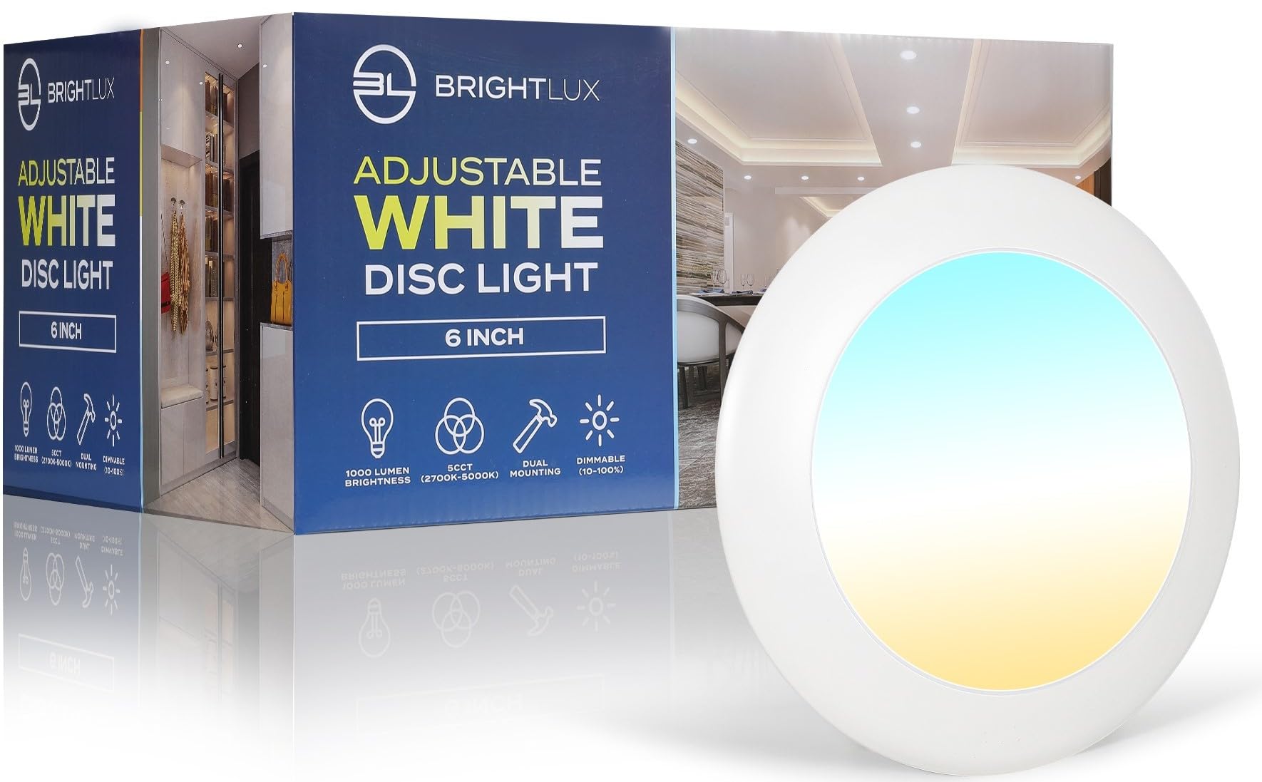 24 Pack 6 Inch Flush Mount Ceiling Light, Recessed Lighting, LED