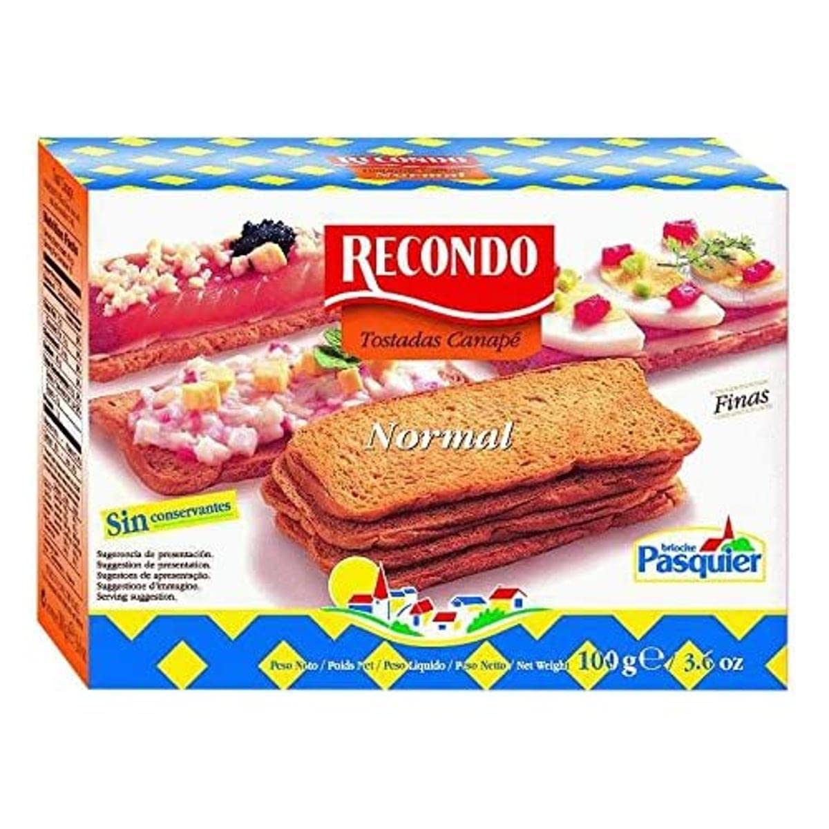 Recondo Tostada Canapé Cuadrada 100g