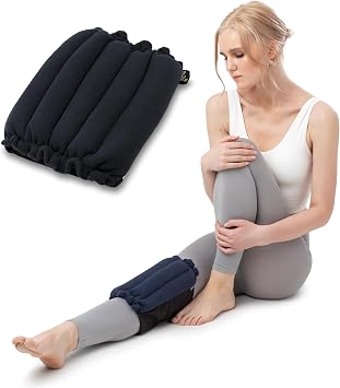 Zhu-Zhu Knee & Leg Pad - Microwavable Wheat Bag - Navy Fleece Microwave Heat Pad Pain Relief