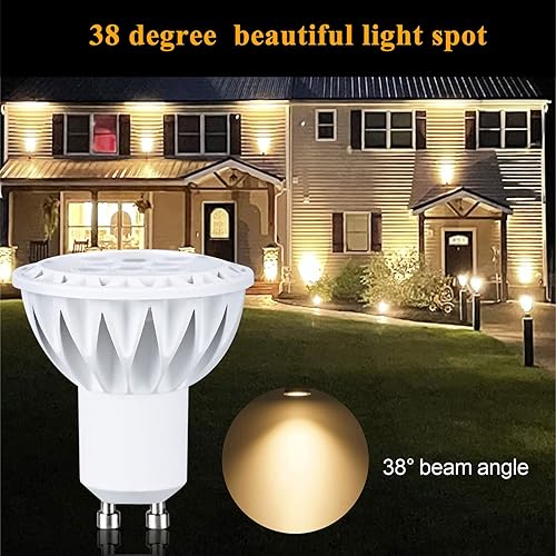Miniatura 3 de Bombillas halógenas LED GU10 regulables de color blanco cálido de 50 W, equivalentes a 38 grados de ángulo de haz de luz, para iluminación empotrada