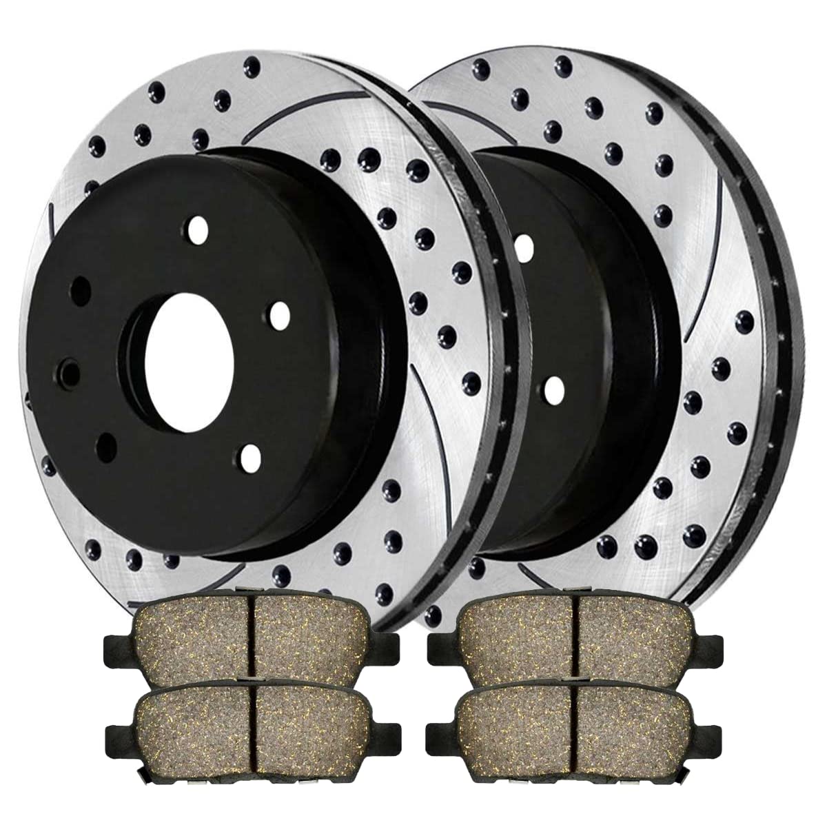 Rear Disc Brake Rotors + Ceramic Brake Pads For Nissan Rogue Infiniti G35 350Z - Foto 9