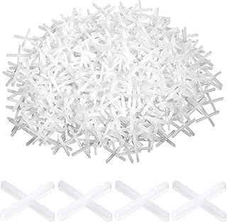 1/16 Inch Tile Spacers, 500 Pcs Cross Tile Spacers, Wall Floor Plastic Tiles Shim Leveling Clips for Various Types of Ceramic Tiles Installation Level