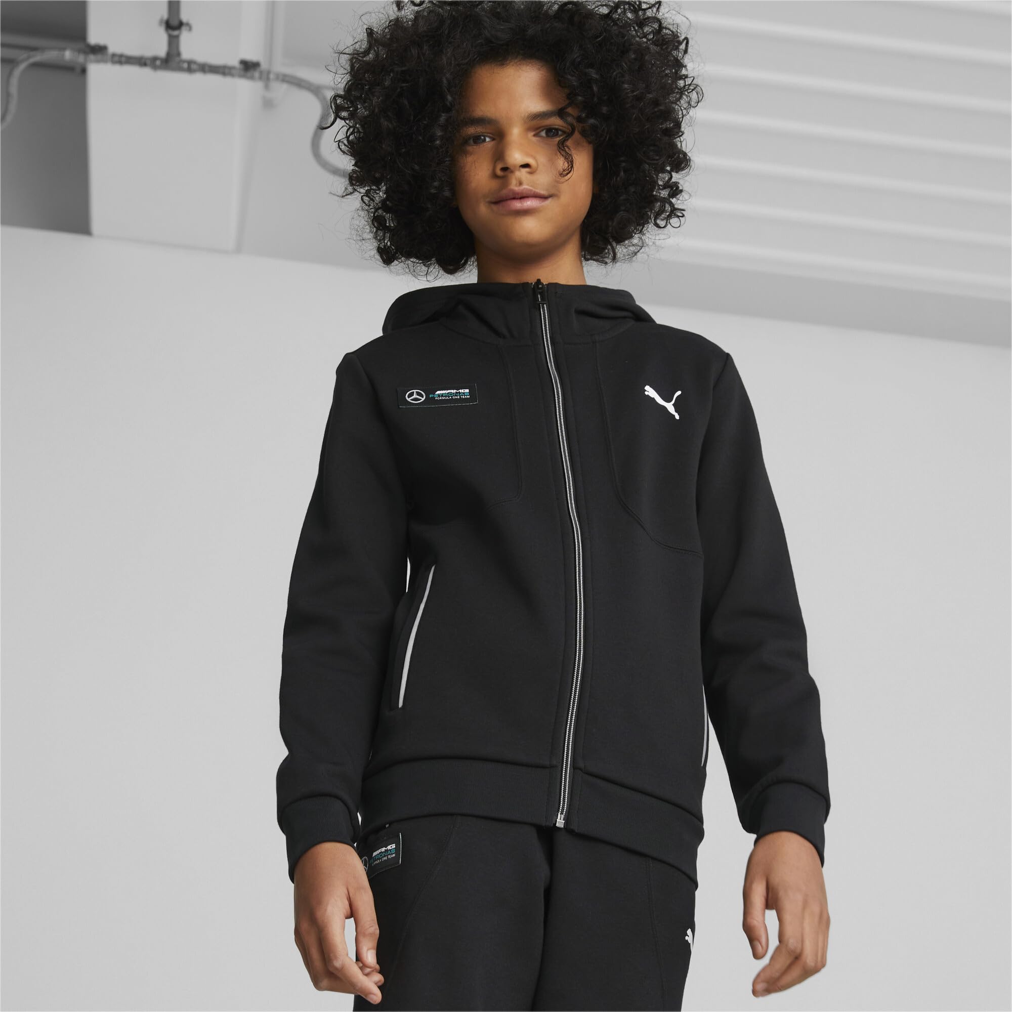 PUMA Felpa con cappuccio Mercedes-Amg Petronas Motorsport per bambini