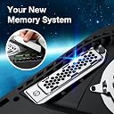 GRAUGEAR Metal Heat Dissipation Cover for PS5 M.2 SSD Expansion Slot | Suitable for all PlayStation 5 M.2 NVMe SSD w/ Heatsink | New Breathable Hollow Cellular Hole | Cooling and Dust Proof | G-PS5M2-COVER (Sliver) gallery image