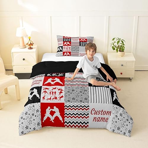 Miniatura 31 de Erosebridal Juego de ropa de cama personalizado con diseño de carrera de barril, colcha occidental a cuadros, juego de edredón con estrellas