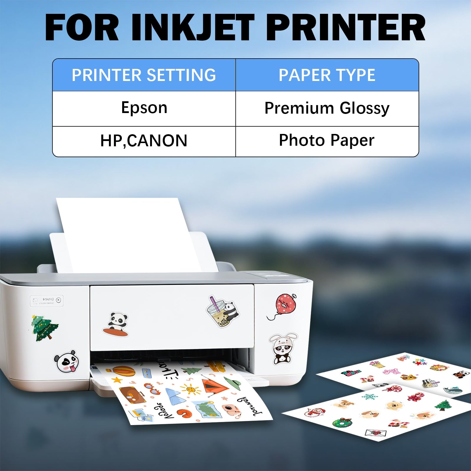 Papier Autocollant Vinyle Blanc Mat Imprimable Ruibytree Pour