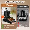 Tabla deslizante para Thermomix TM7, negro | Soporte deslizante de acrílico, movimiento sin esfuerzo de la batidora, protege la encimera de la cocina, fácil de limpiar 7