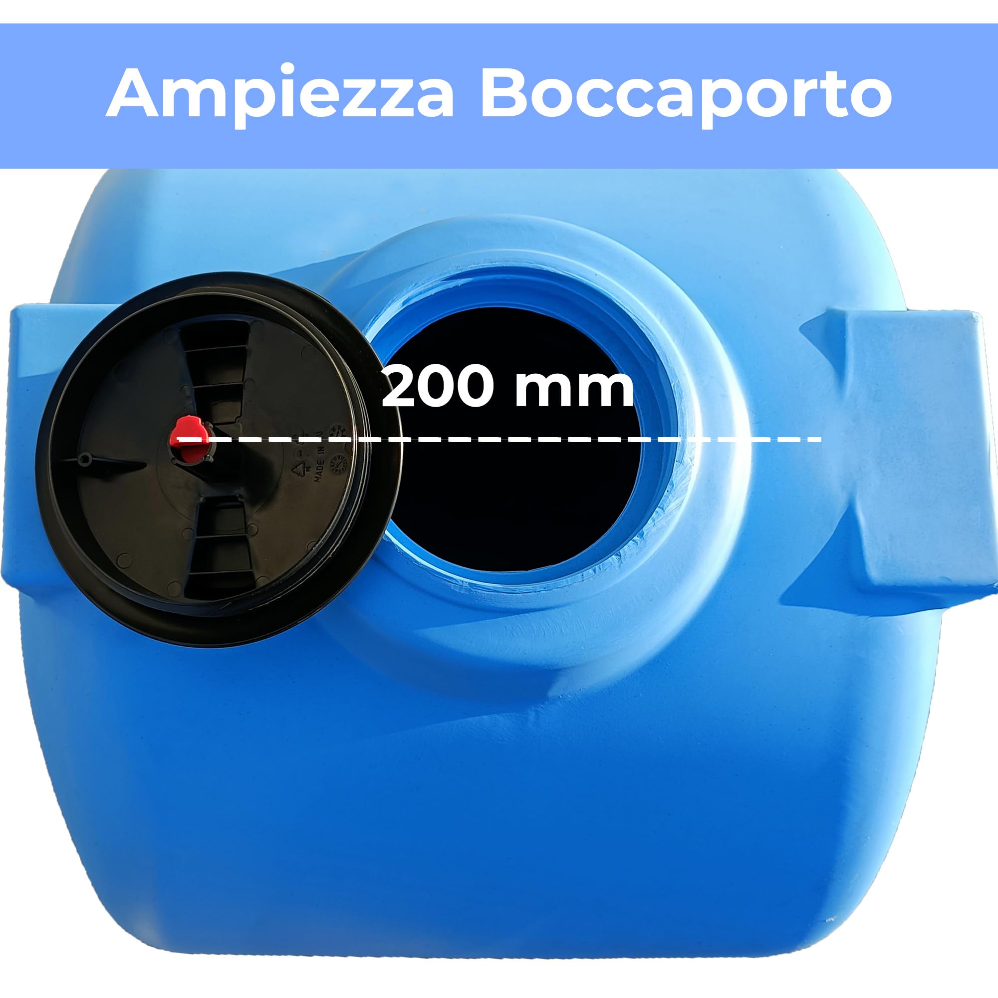 ESTO Serbatoio Acqua per Acqua Potabile 300L - 500 L, Cisterna Blu in Polietilene per Uso Esterno Predisposizione Rubinetto, Resistente Made in Italy Atossico (300 Litri)
