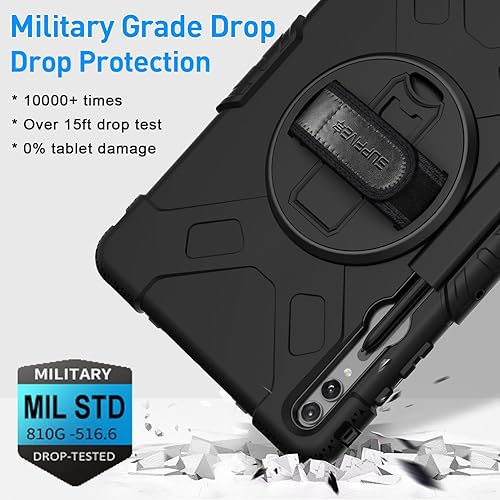 Miniatura 4 de SUPFIVES Funda para Samsung Galaxy Tab S9 Plus de 12.4 pulgadas 2023 funda protectora militar mejorada a prueba de golpes para tableta S9 Plus 12.4