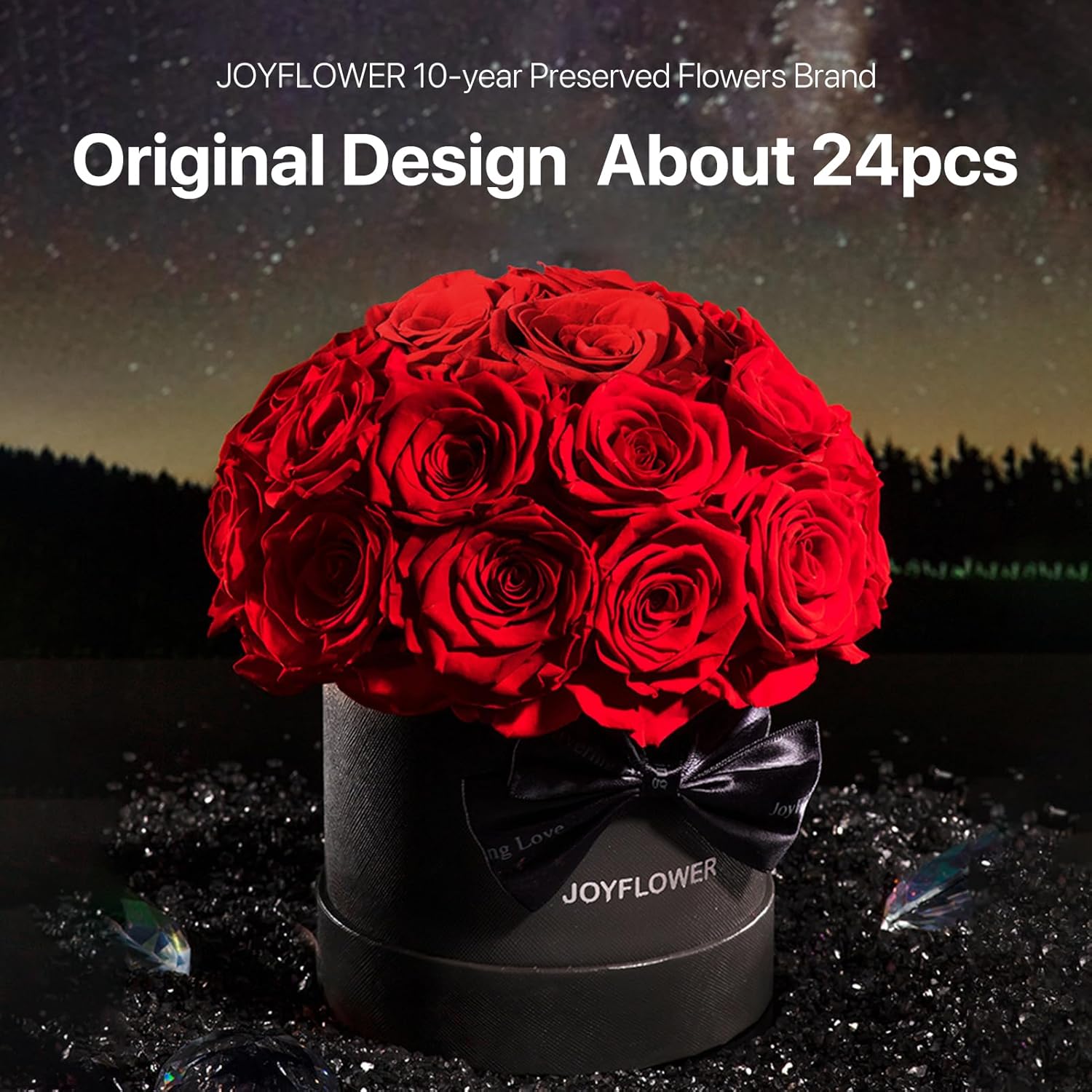 JoyFlower Preserved Flowers Box for Her, Mother's Day Forever Flowers Red Rose Gift for Mom Grandma, Long Lasting Eternal Roses for Wife Girlfriend on Birthday Anniversary Valentine's Day Christmas - Image 9