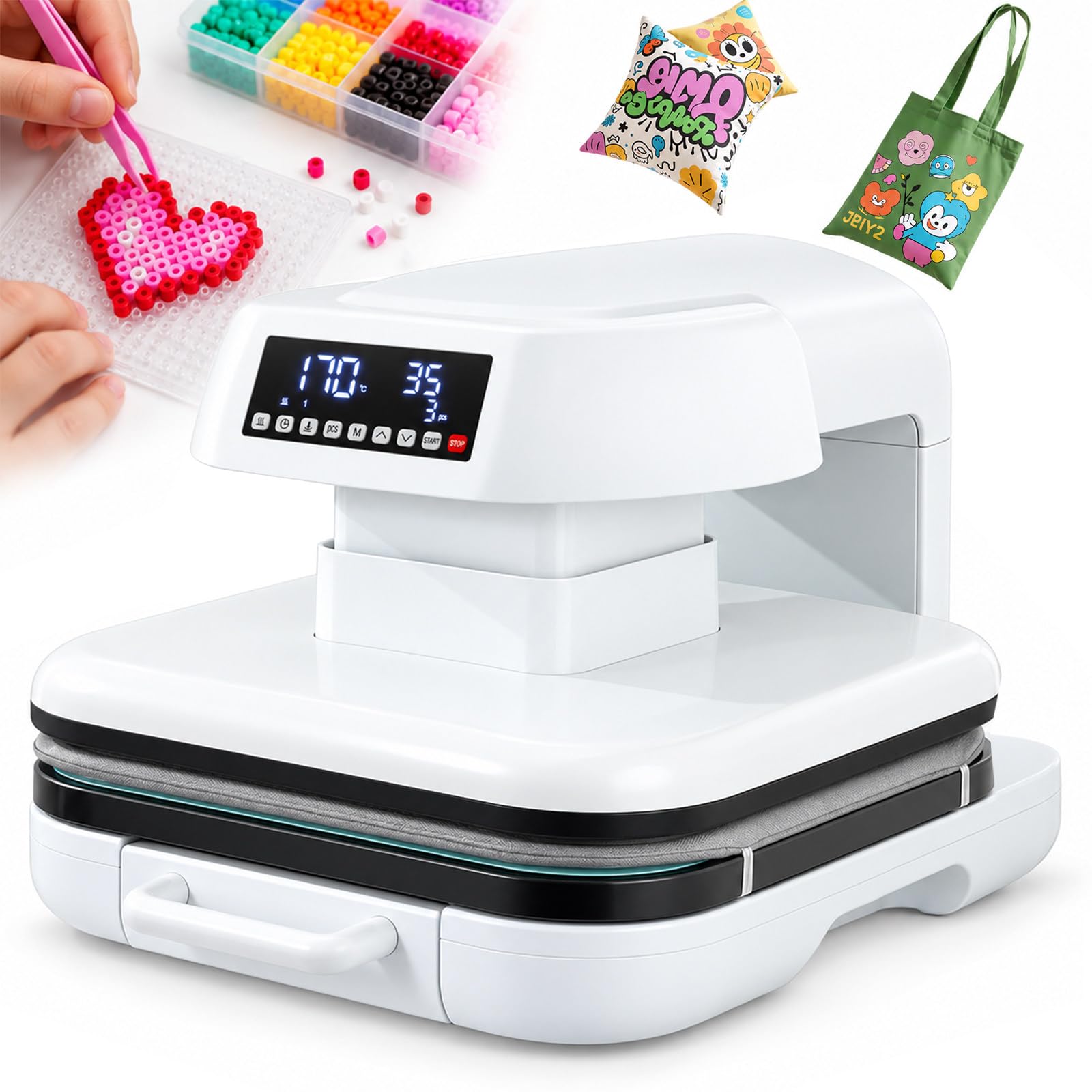 Termopressa Automatica 38 x 38 cm per Perline da Stirare e Lavori Creativi
