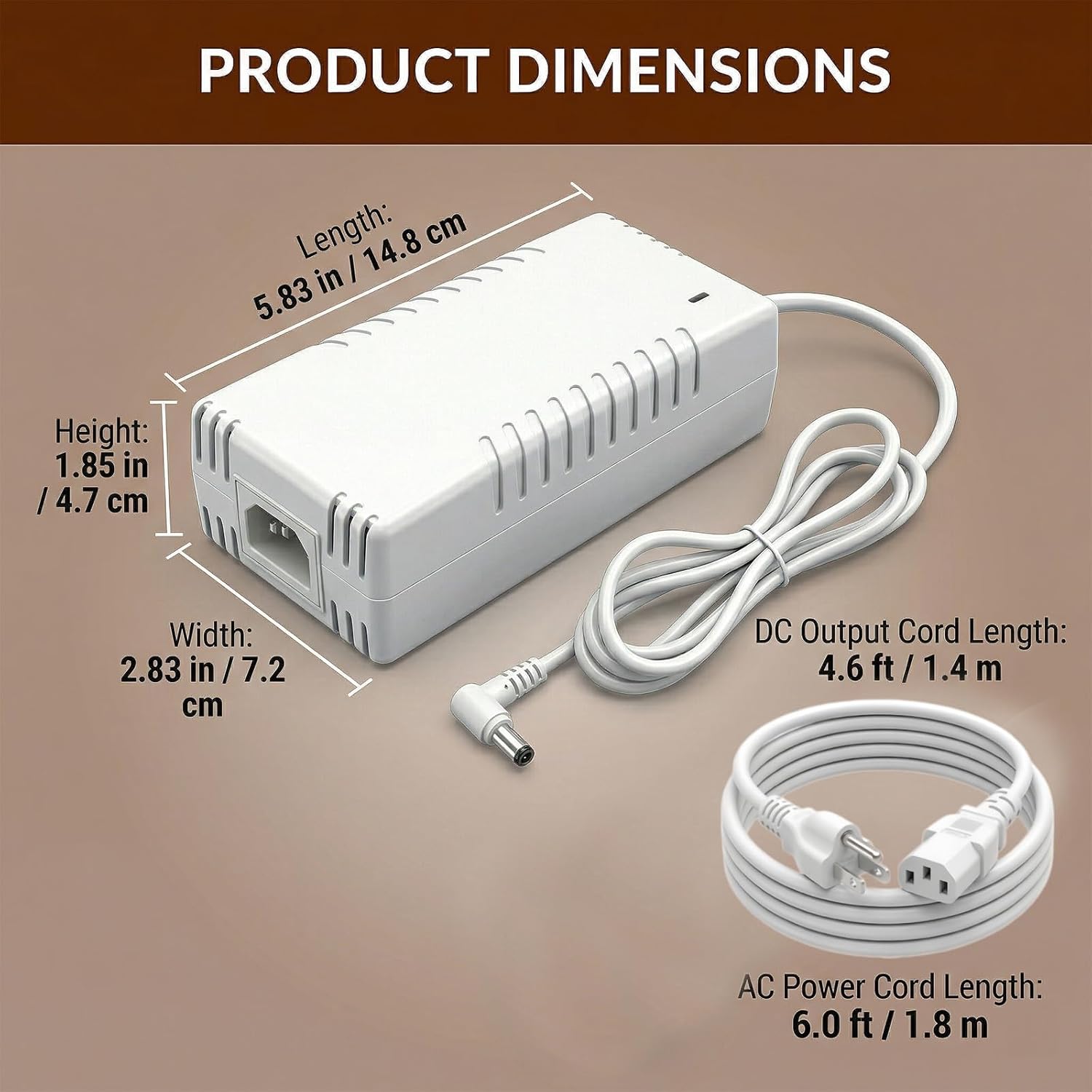 54V 210W Power Adapter Compatible with Ubiquiti UACC-Adapter-AC-210W - Compatible with UniFi US-XG-6POE, USW-Ultra-210W & 6/8-Port PoE Switches (White)