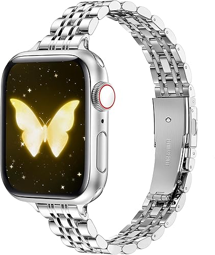 Miniatura 1 de Correa delgada de acero inoxidable para Apple Watch de 1.772 pulgadas, 1.732 pulgadas, 1.654 pulgadas, 1.732 pulgadas, 1.732 pulgadas, correa