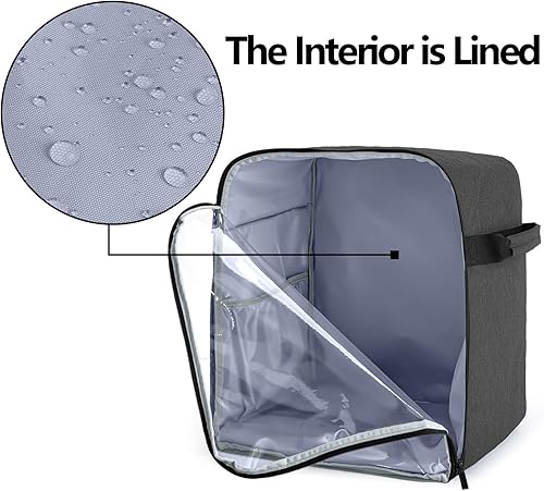 Miniatura 7 de Luxja Cubierta antipolvo compatible con mezcladores KitchenAid de 6 a 8 cuartos (con una almohadilla de relleno inferior), cubierta antipolvo (panel