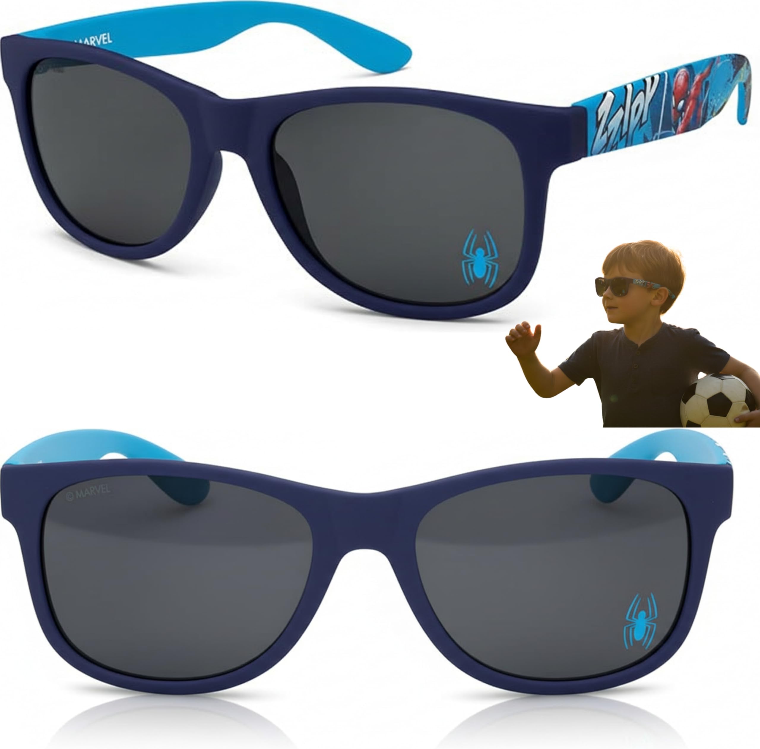 Kids Polarised Sunglasses, UV400 Protection Sun Shades, Licensed Eyewear Sports Summer Accessories, scratch Resistant Polarized Sunglasses Christmas Decorations Gift Boys Girls 3+ Years