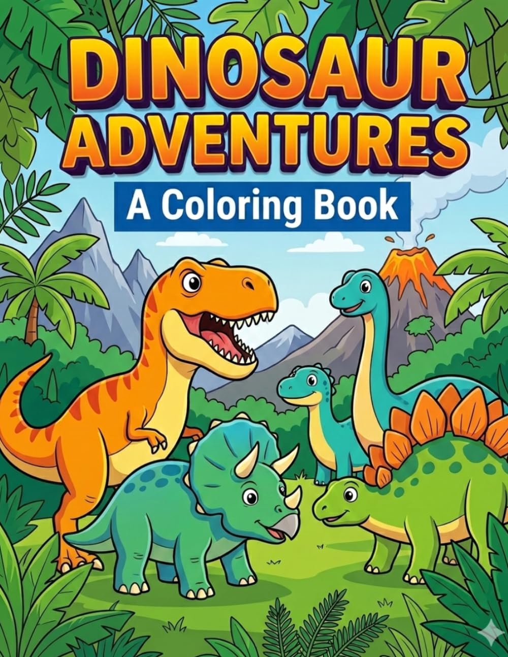 Dinosaur Adventures: A Coloring Book