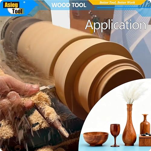 Miniatura 6 de Herramientas de torneado de madera, barra de herramientas de cincel de torno con punta de carburo más áspera de 19.68 pulgadas con borde recto de
