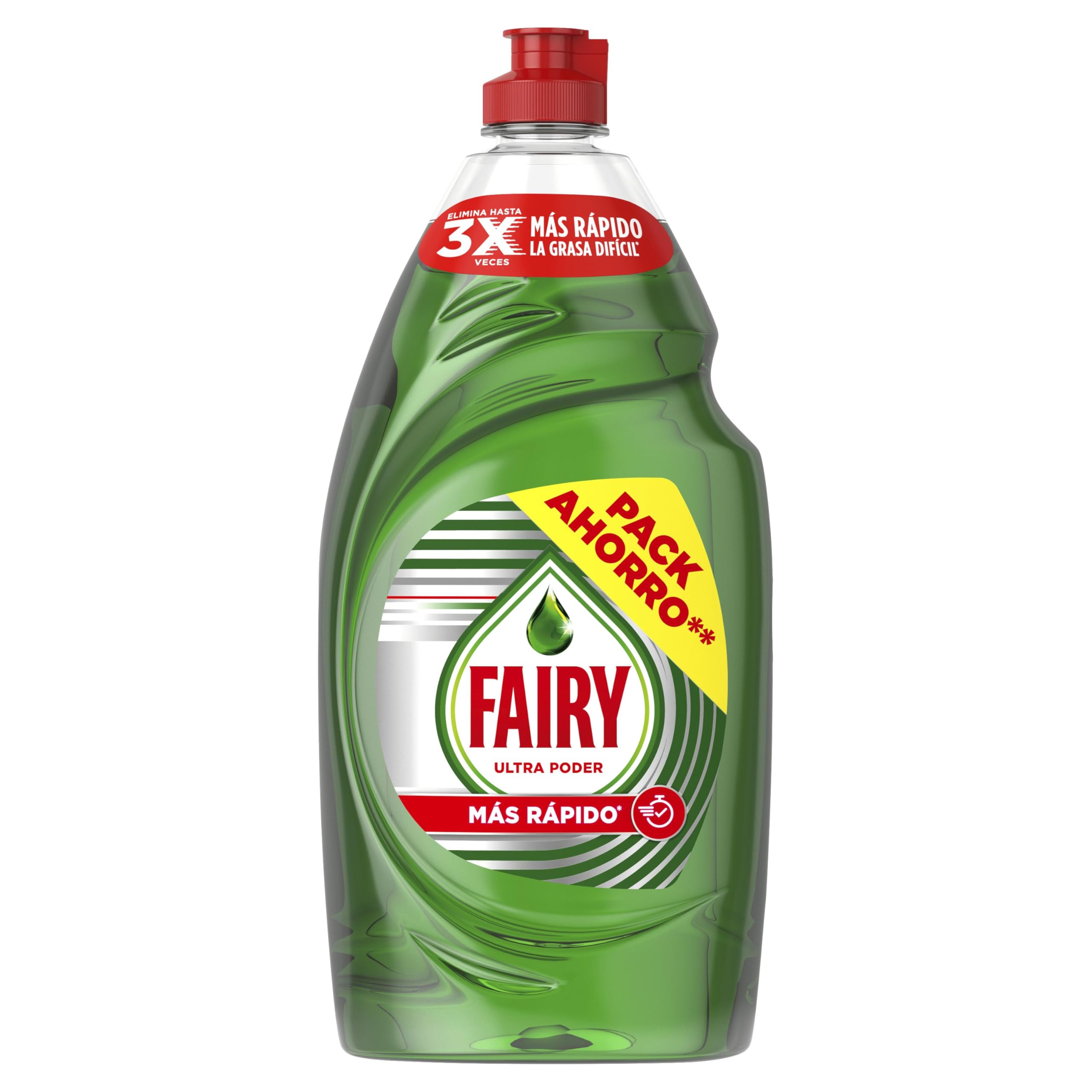 Fairy Ultra Poder Original Líquido Lavavajillas 4 x 1050ML Fórmula Efectiva Que Deja Los Platos Relucientes, Impresionante Poder Antigrasa