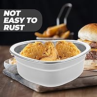 Vista 8 de Hemoton Plato portátil en forma de acero inoxidable para aperitivos, salsas a la parrilla, para reuniones familiares y fiestas, esenciales