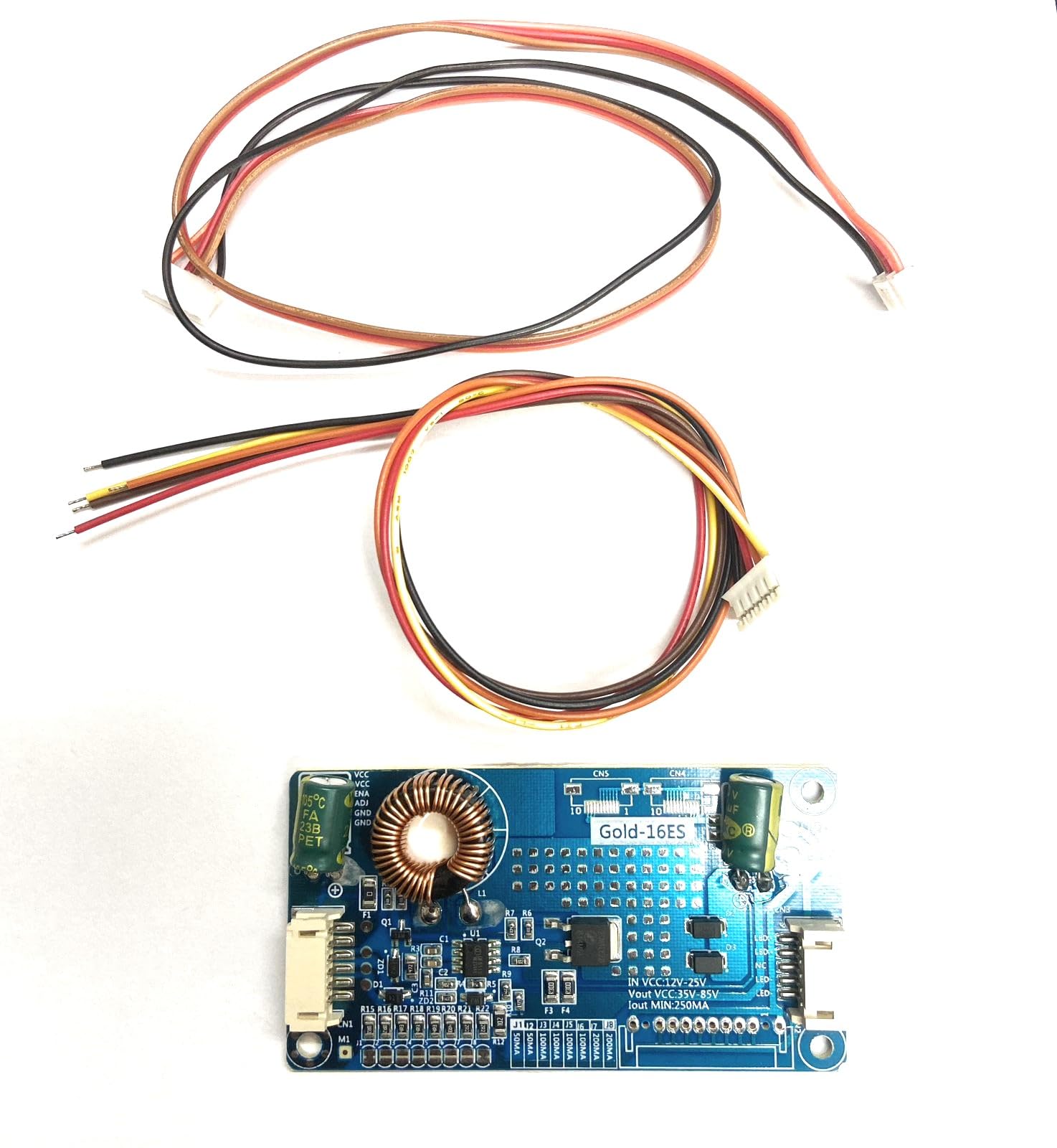 DHRUV-PRO Gold-16E, Universal Constant Current Board For 10-42Inch LCD TV Backlight Constant Current Board, Input Voltage-10V-25V Output Voltage-35-85V,