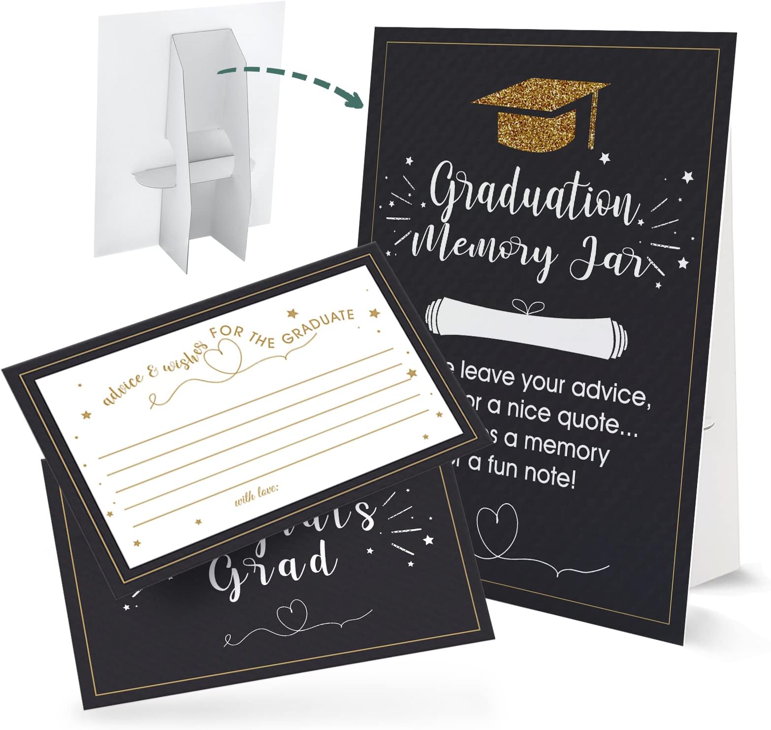 Amazon.com: Tuyashua Graduation Memory Jar Cards for The Graduate (1+50 ...