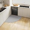 Eanpet Triangle Kitchen Mat for Floor Quick Dry Corner Kitchen Rugs Nonslip Washable Solid Floor Mats Water Absorbent Area Rug Comfort Standing Mat Carpet for Door Mat,Sink,Laundry Room,31.5 Inch,Grey